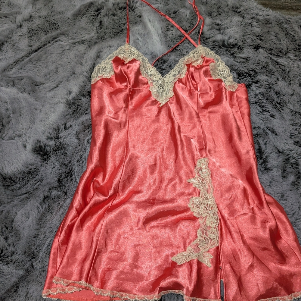 Fredrick Of Holllywood Silk Peach Lingerie